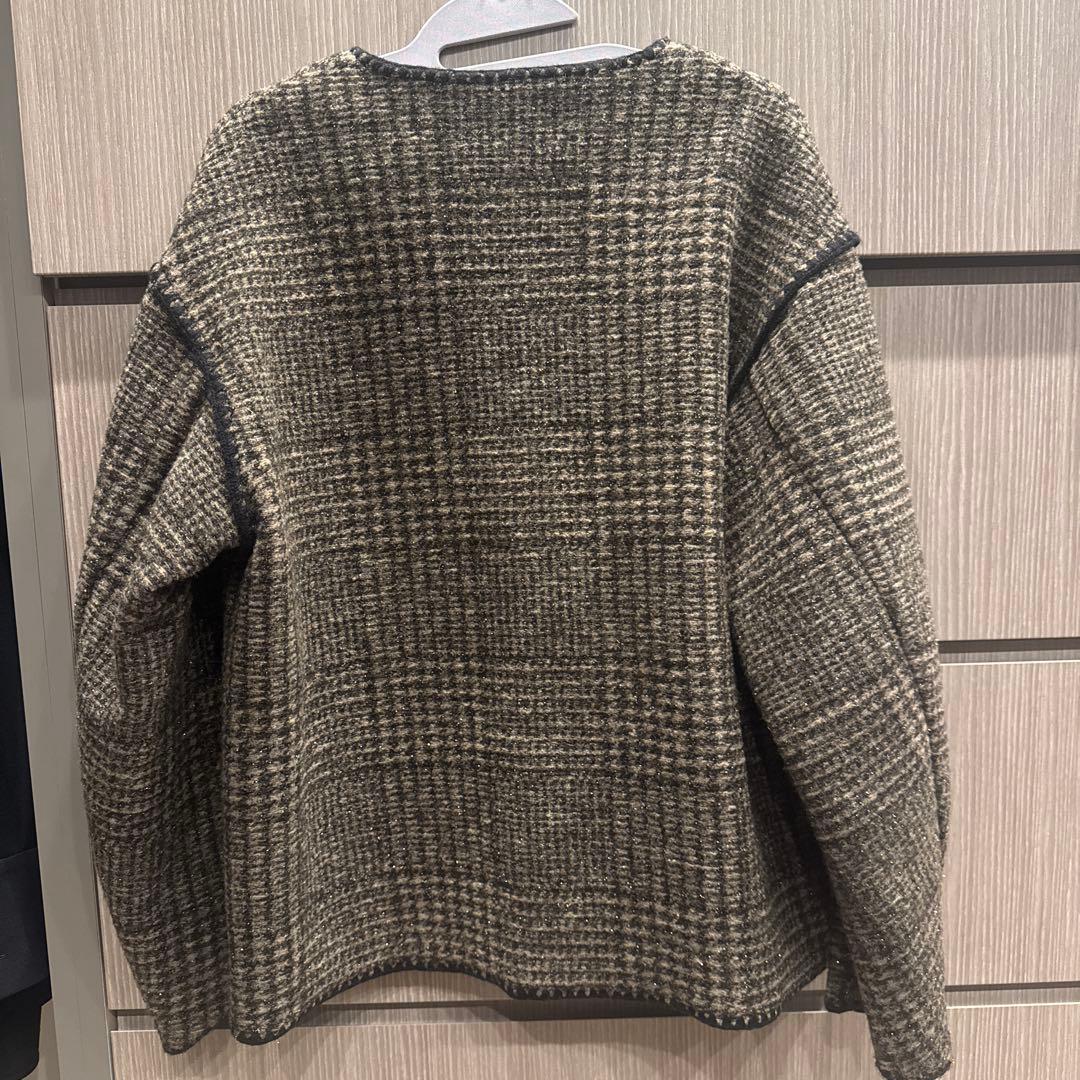 TOMORROWLAND MACPHEEチェックスパーク クルーネックジャケット