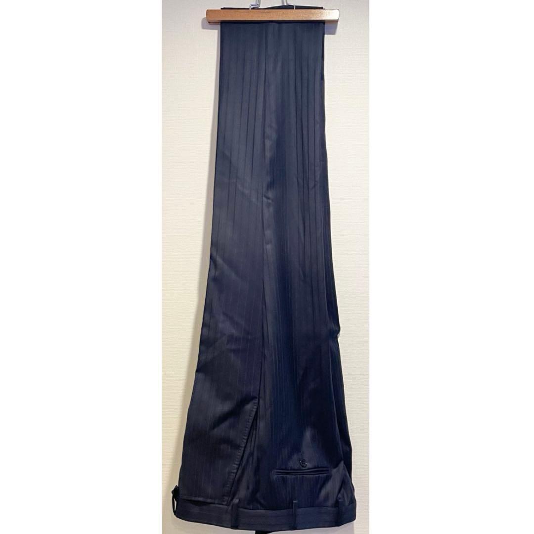 【美品】アルマーニ ネイビー ストライプ ビジネスセットアップ