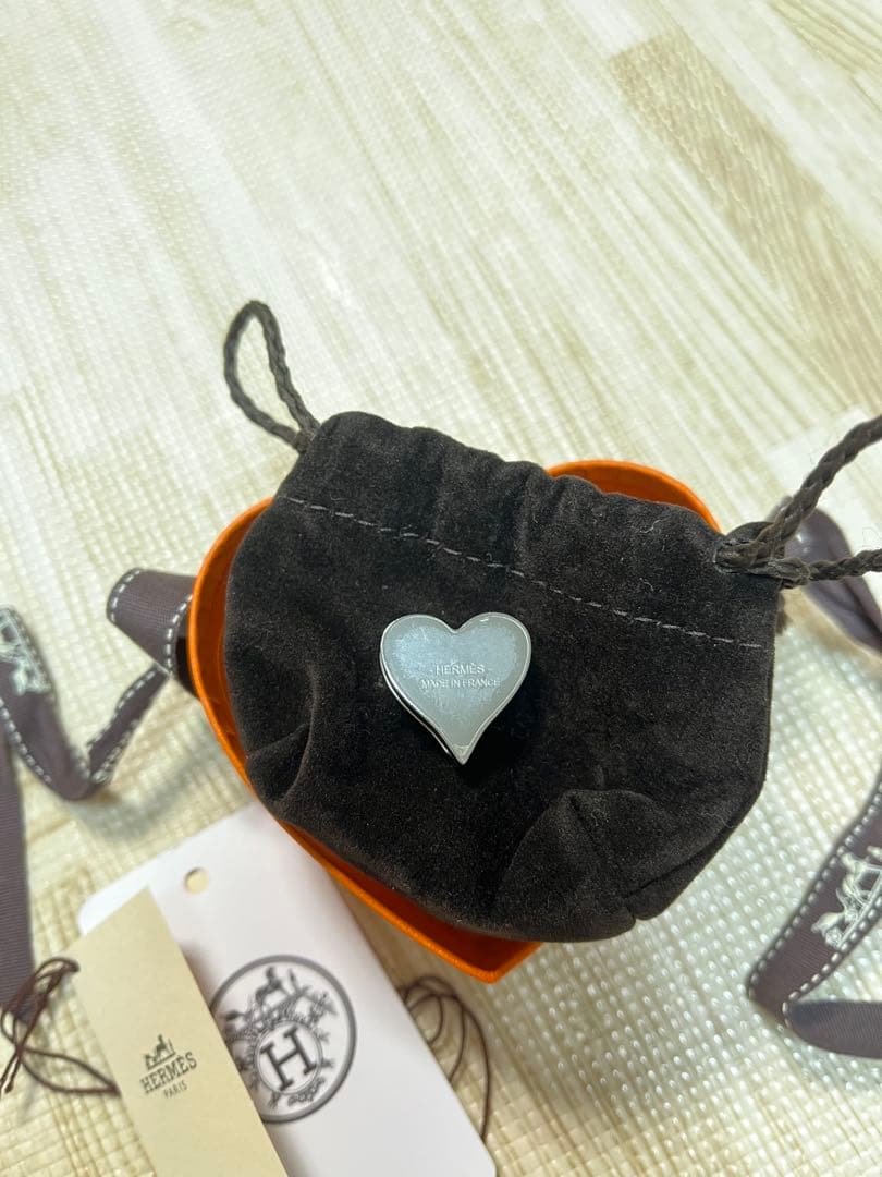 HERMES エルメス　スカーフリング　ティータイム　赤