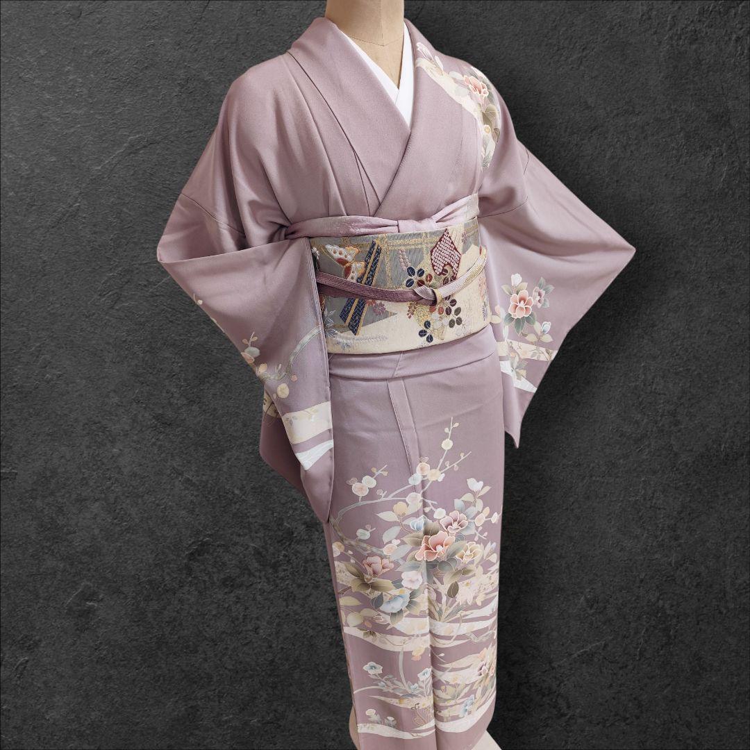 ❰6540❱ フルセット　訪問着　金駒刺繍　袋帯　三越　入学式　結婚式　正絹着物