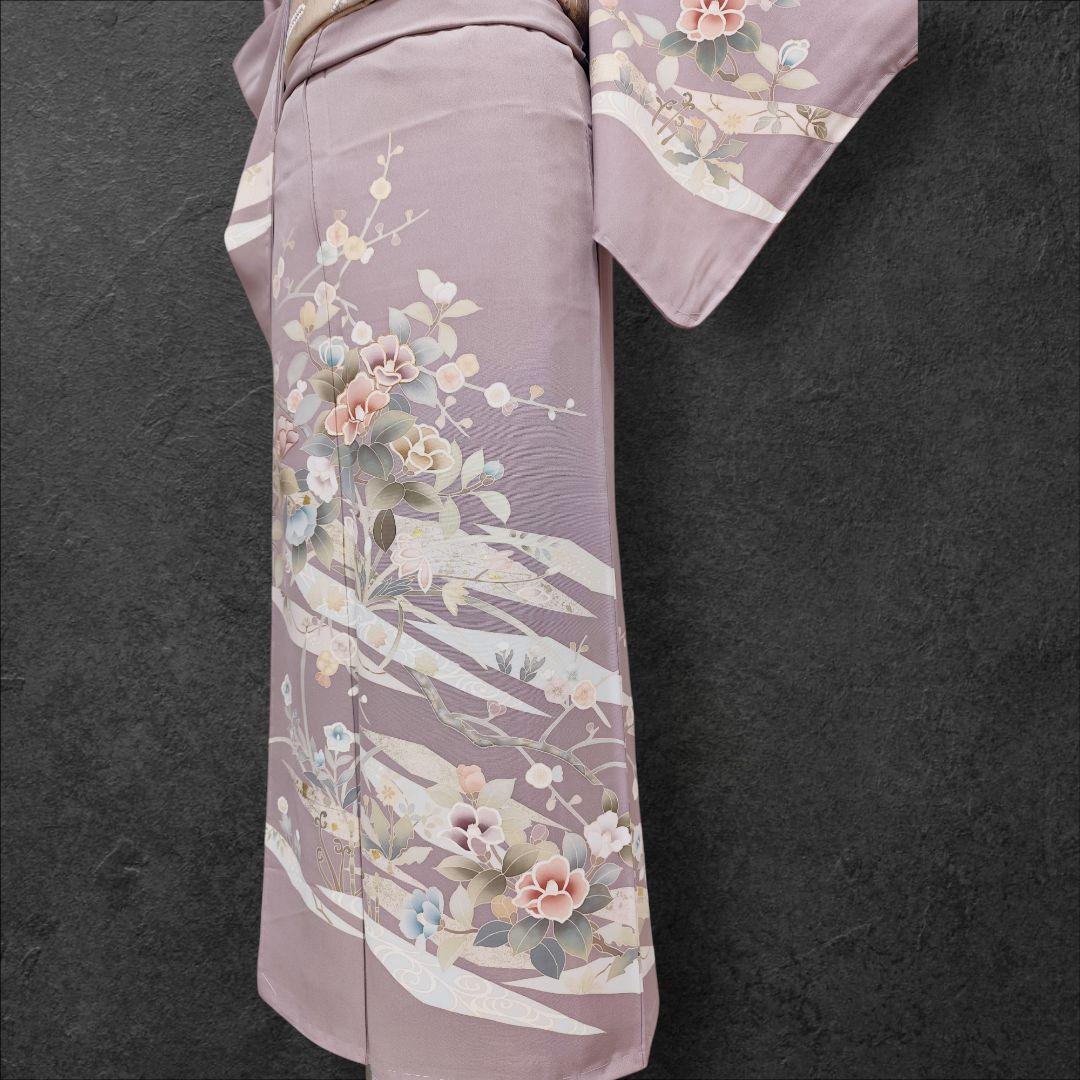 ❰6540❱ フルセット　訪問着　金駒刺繍　袋帯　三越　入学式　結婚式　正絹着物