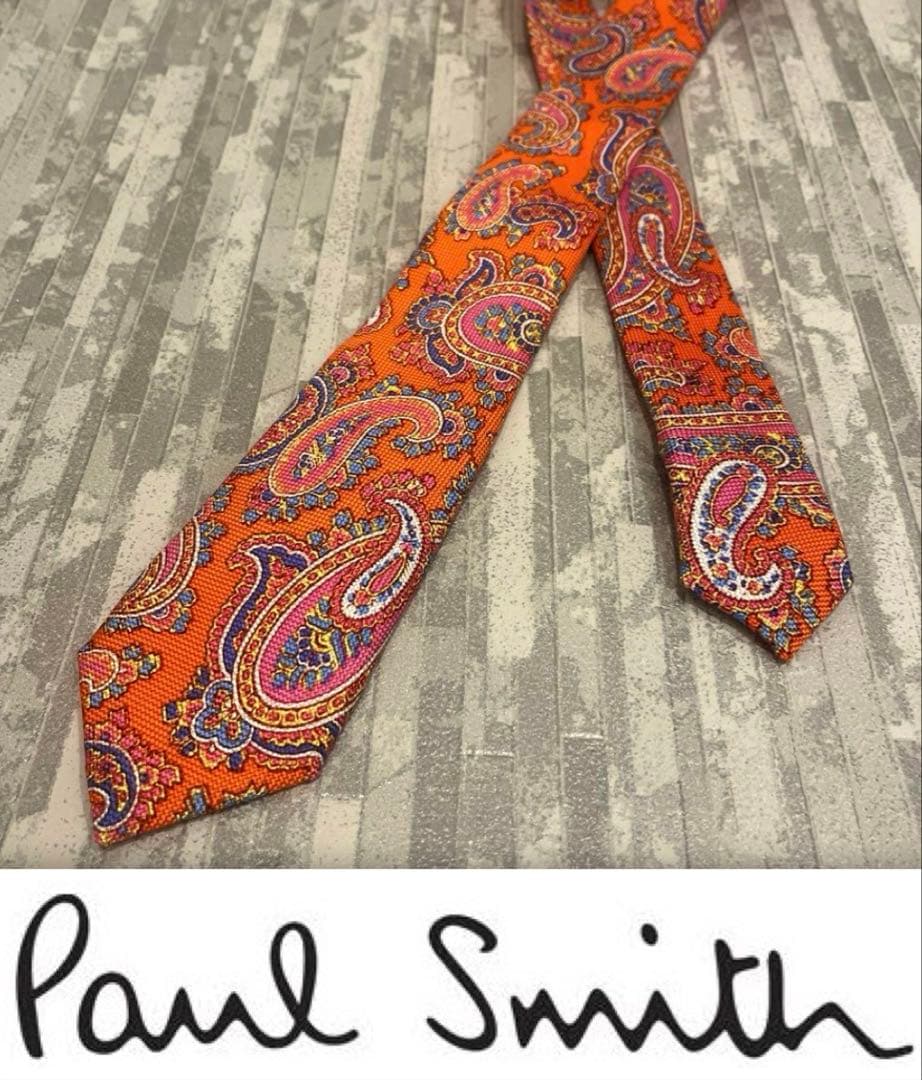 【極美品】ポールスミス ネクタイ 花柄 ペイズリー
