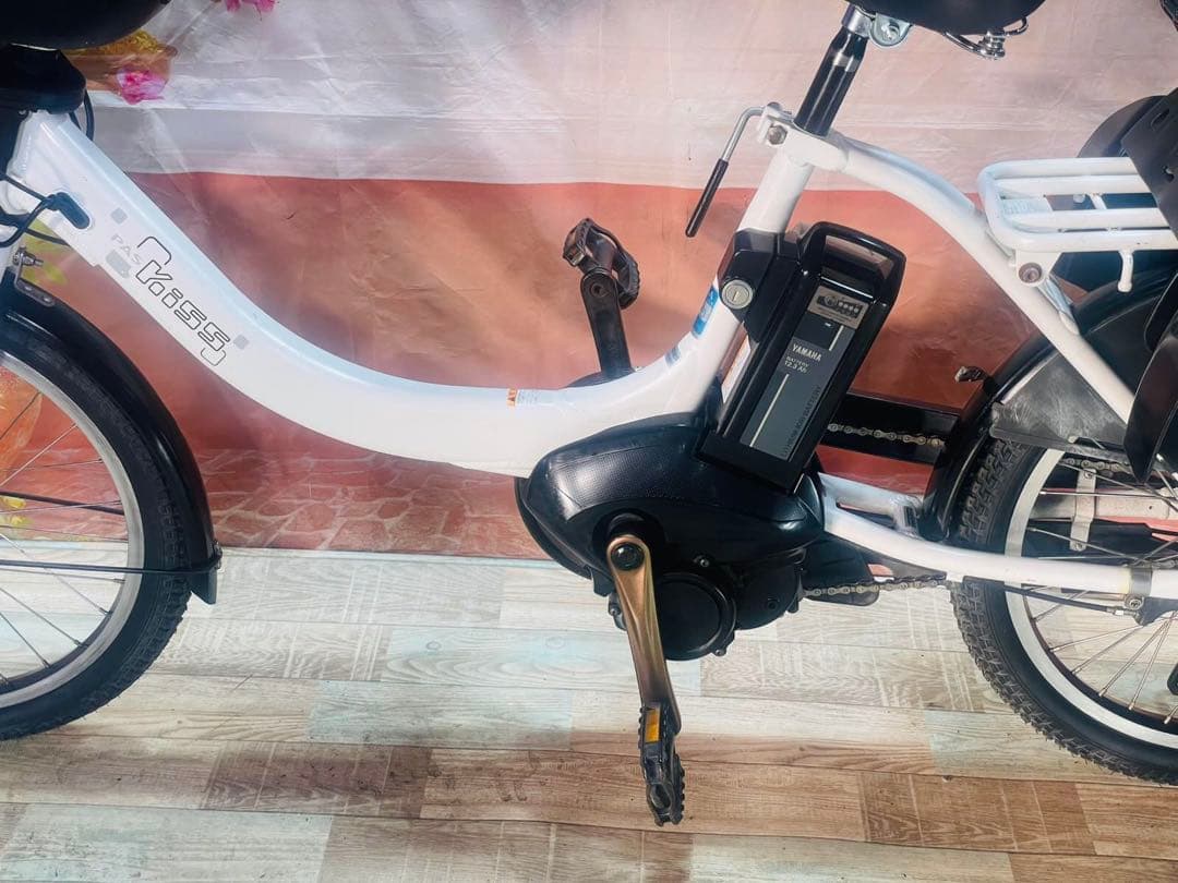 パスキス12AH⭐️激レアモデル！ヤマハ子供乗せ電動アシスト自転車Y3273
