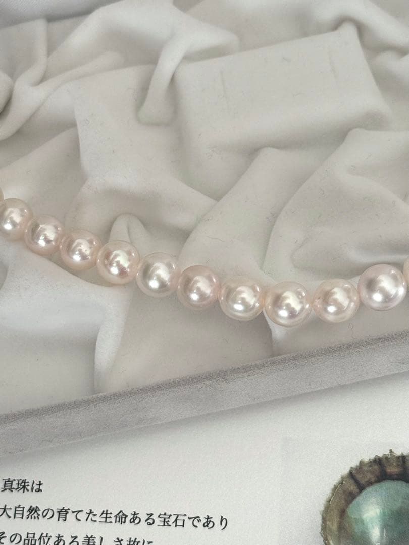 フ*ん様 大粒アコヤ真珠ネックレス照り良好8.5-9mm ネックレスのみを出品