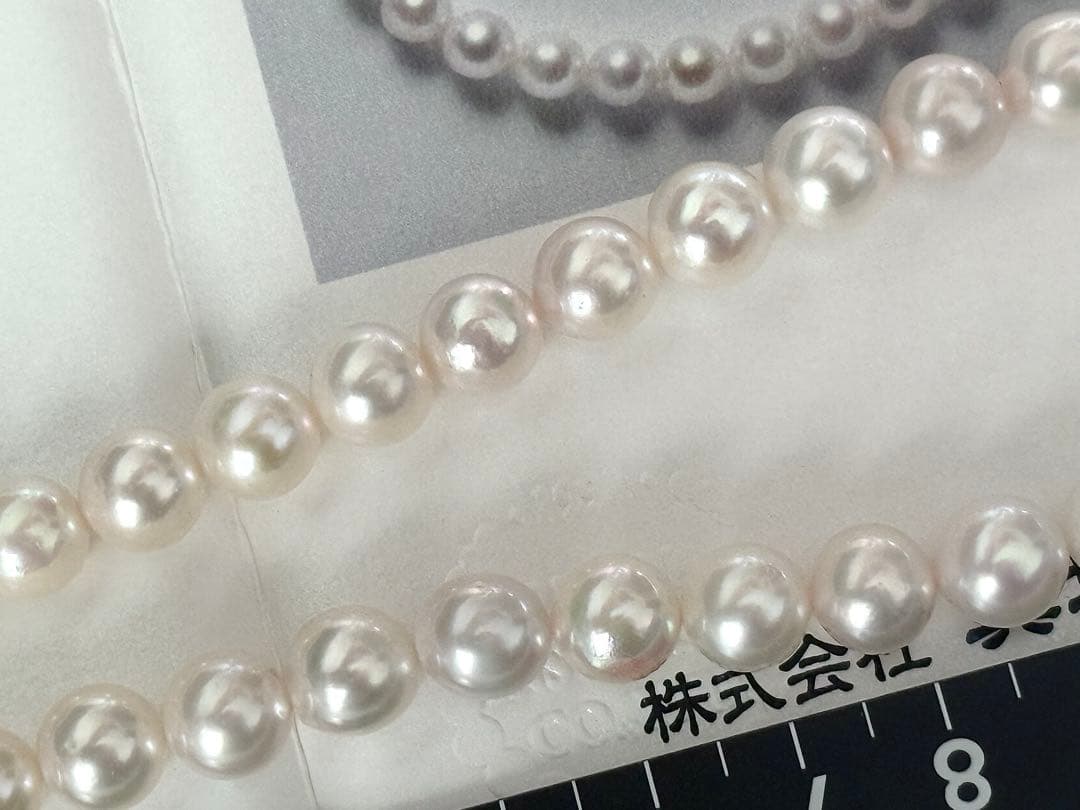 フ*ん様 大粒アコヤ真珠ネックレス照り良好8.5-9mm ネックレスのみを出品
