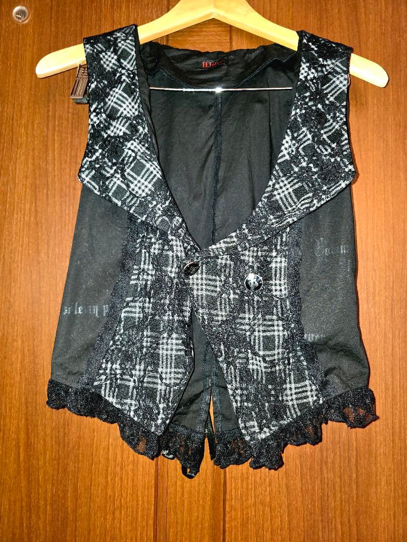 h.NAOTO H.jelly　レース　ベスト　ゴスロリ　レースアップ