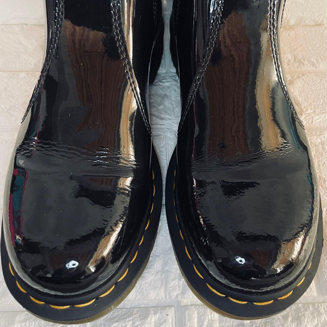 Dr.Martin UK8 チェルシーブーツ 光沢 黒 厚底