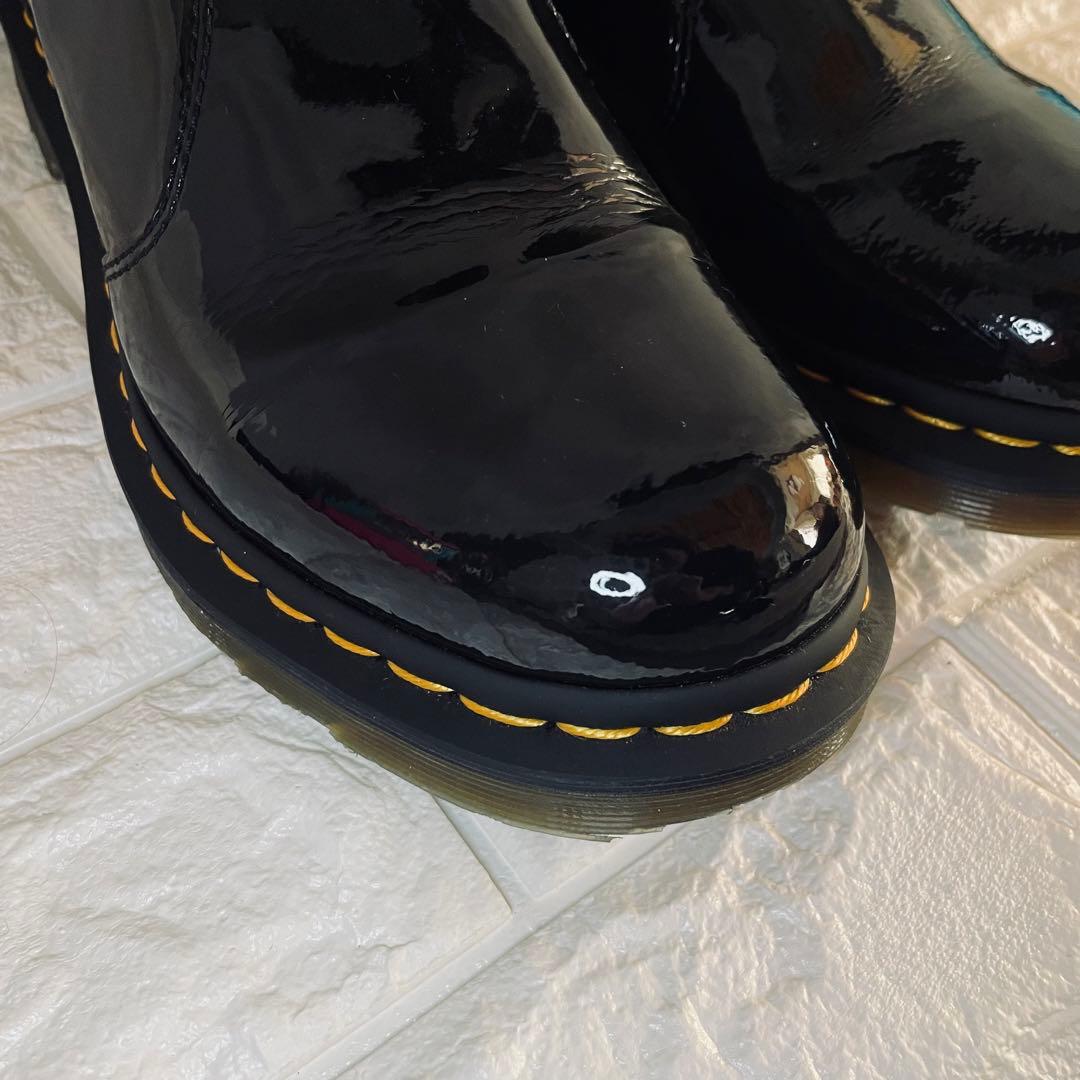 Dr.Martin UK8 チェルシーブーツ 光沢 黒 厚底