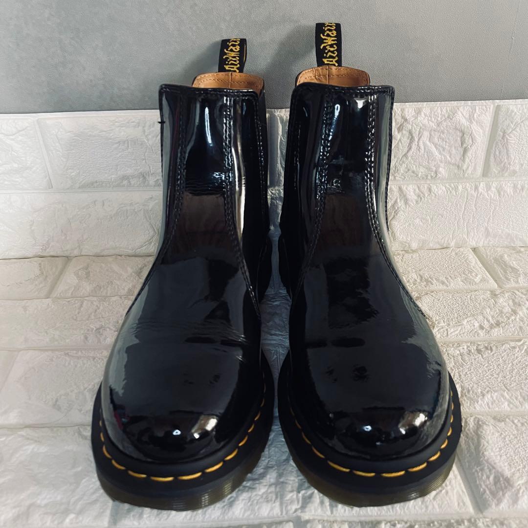 Dr.Martin UK8 チェルシーブーツ 光沢 黒 厚底
