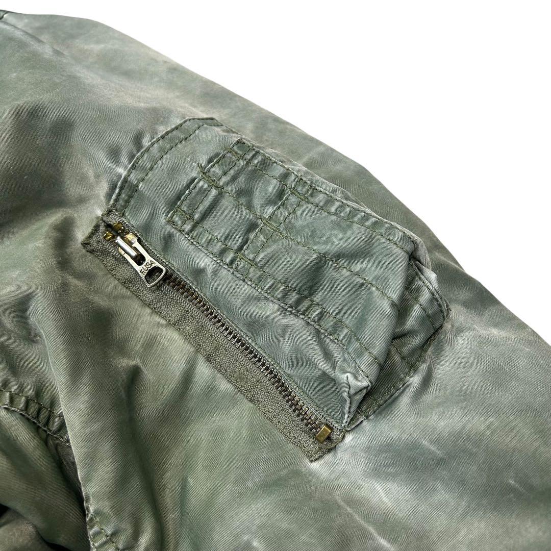 90's Vintage MA-1 フライトジャケット 短丈 フェード古着