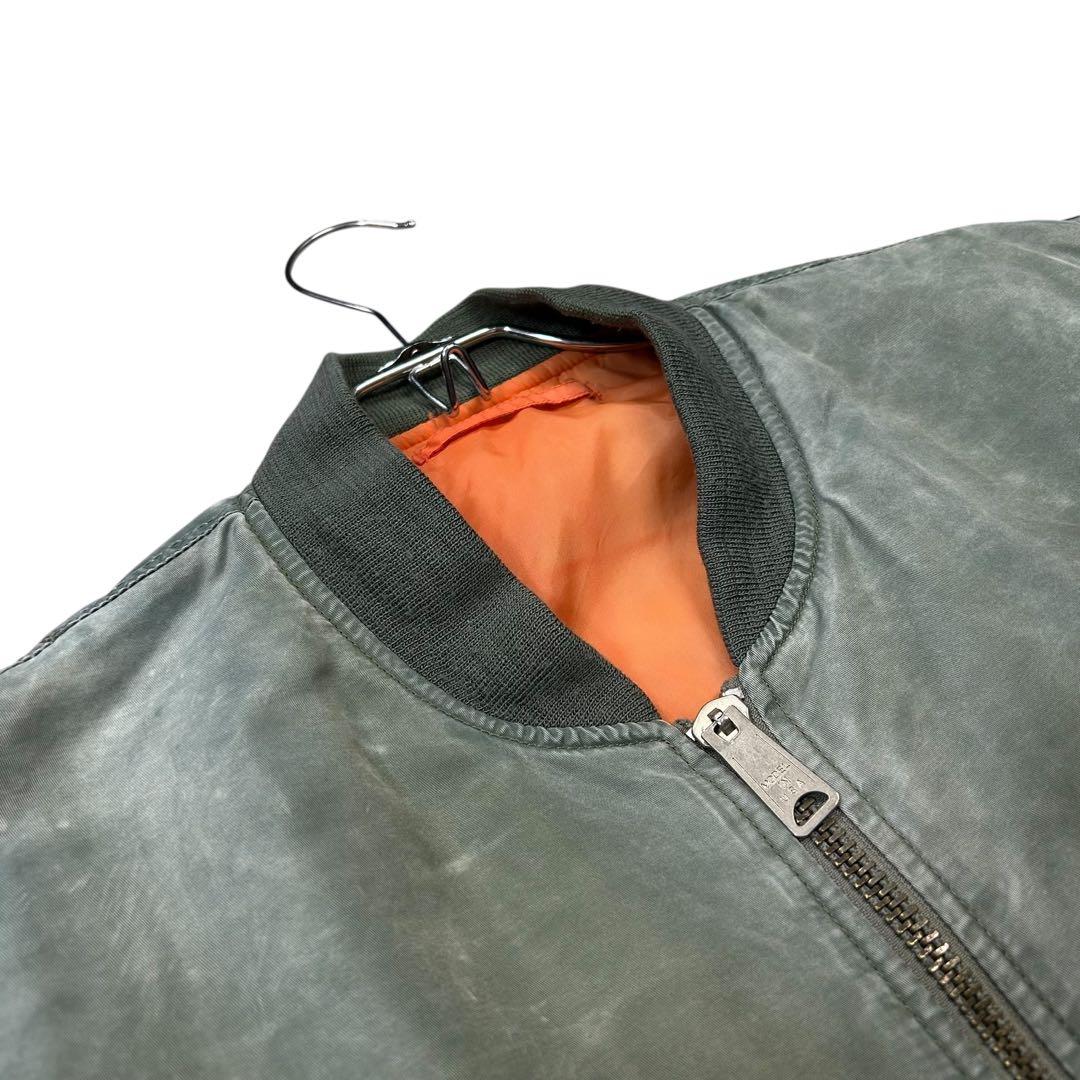 90's Vintage MA-1 フライトジャケット 短丈 フェード古着