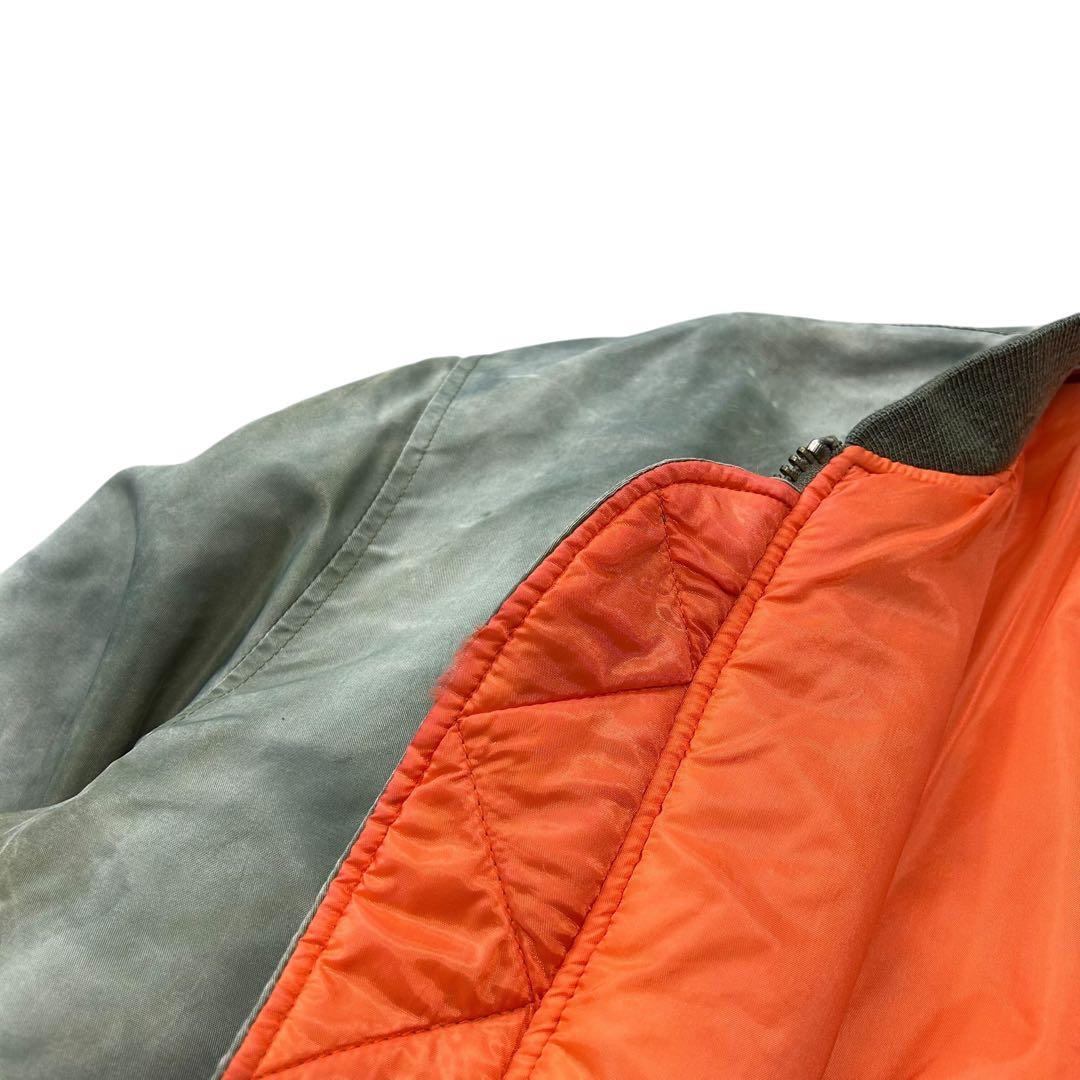 90's Vintage MA-1 フライトジャケット 短丈 フェード古着