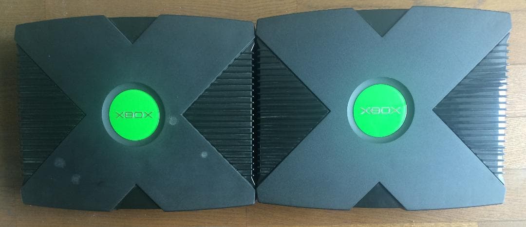 【ジャンク】　初代　旧　XBOX　本体　2台　EVOX　改造　説明書　不動