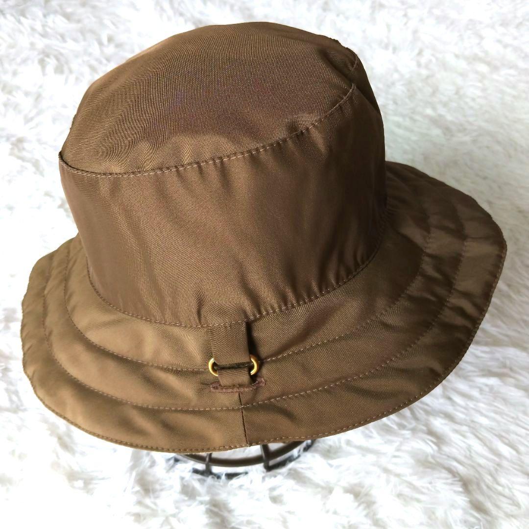 【美品】GUCCI GGパターン 茶&ベージュのリバーシブルバケットハット