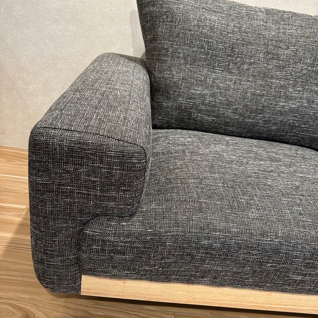 ポケットコイル＆ツイード仕様　2.5人掛けソファ　ダークグレー　新品アウトレット