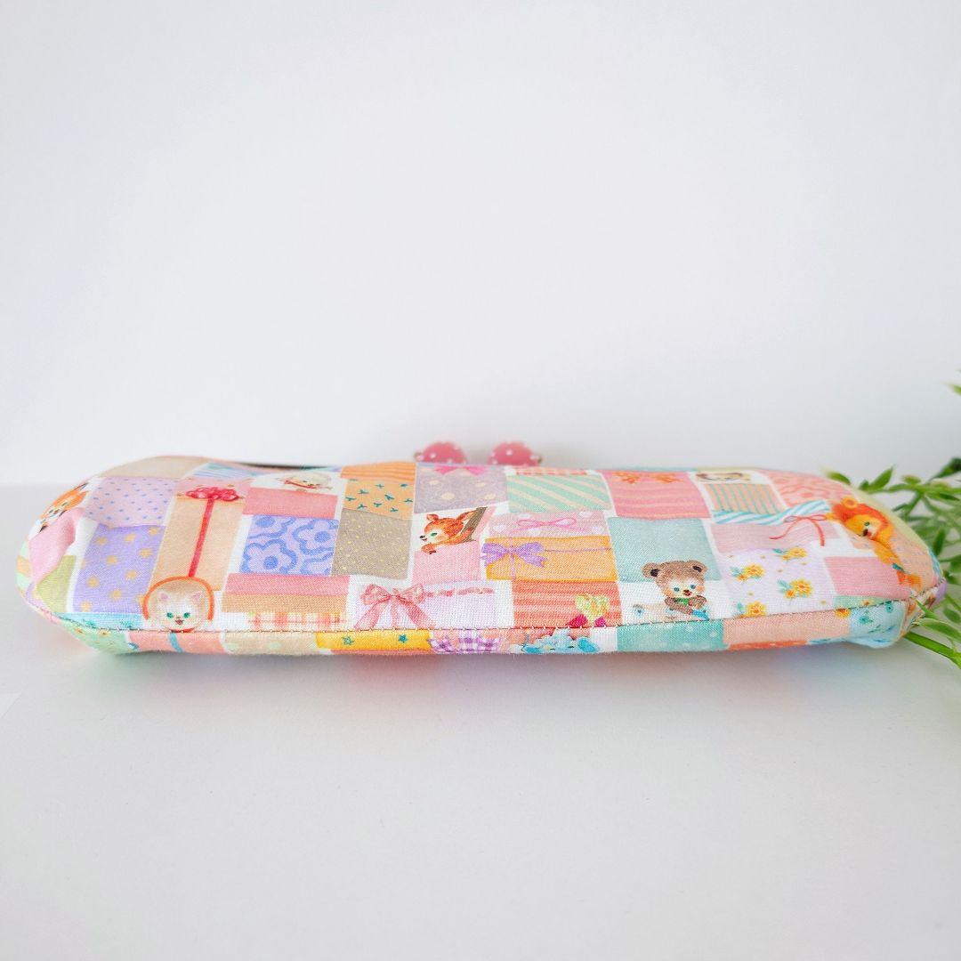 うさこ〜 ハンドメイド ユキエモン がま口ポーチ 3点 ✿パズル ピンク