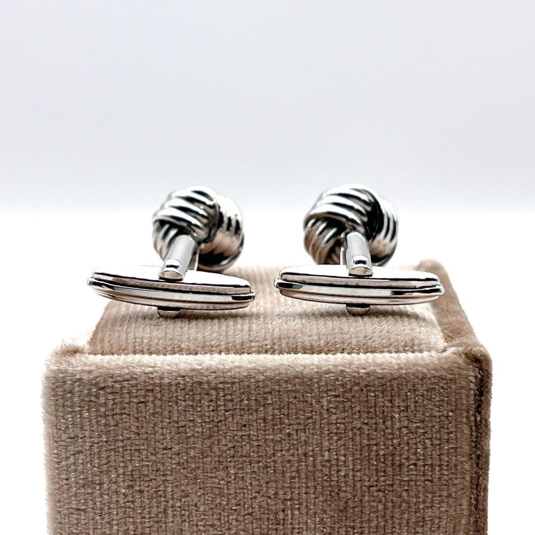 ⭐️SALE⭐【美品】ダンヒル　カフスボタン　ケーブルノット　シルバー　SV925