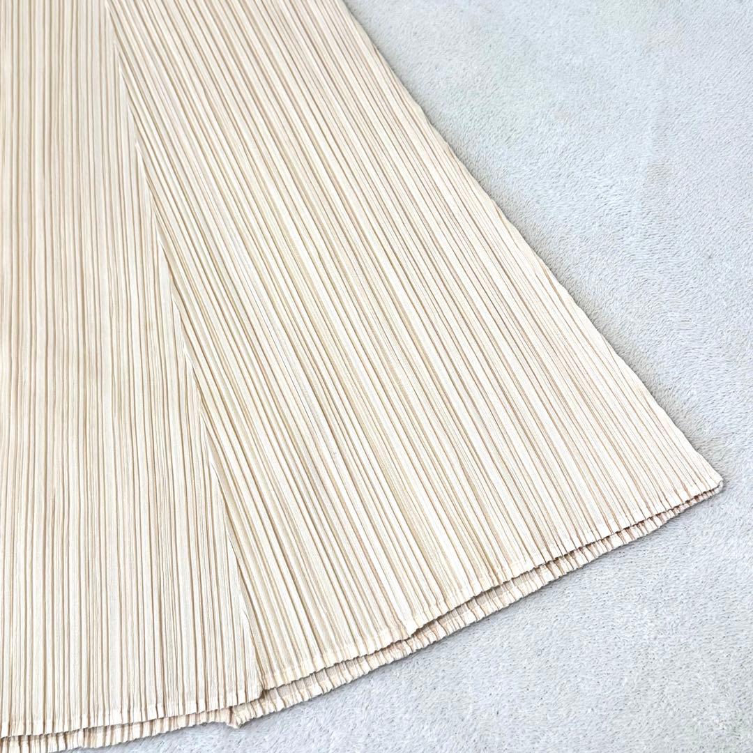 極美品✨PLEATS PLEASE プリーツ　チュニック　アイボリー　Lサイズ
