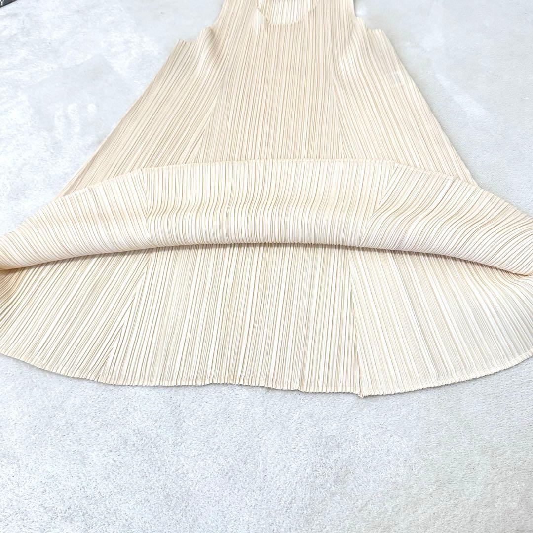 極美品✨PLEATS PLEASE プリーツ　チュニック　アイボリー　Lサイズ