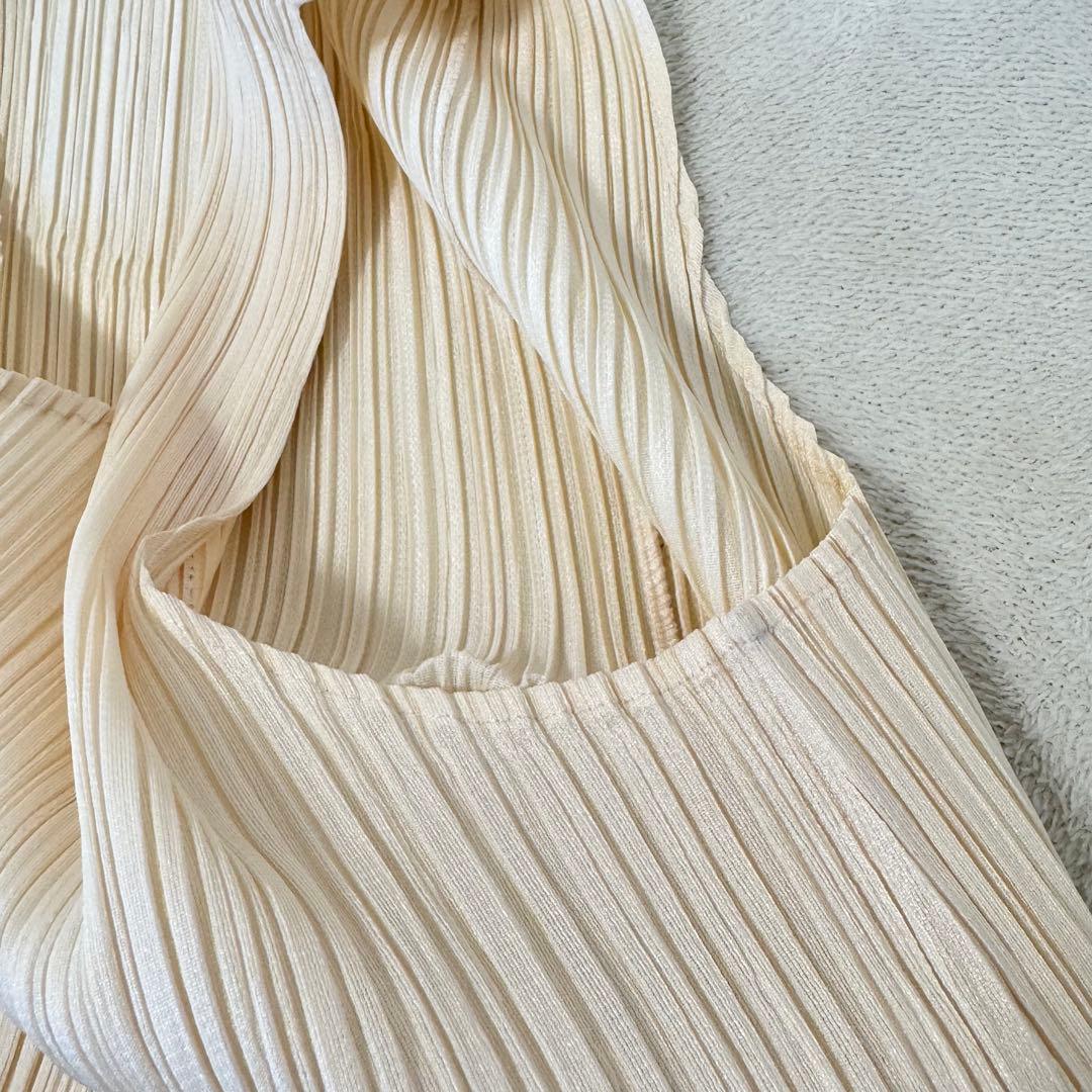 極美品✨PLEATS PLEASE プリーツ　チュニック　アイボリー　Lサイズ