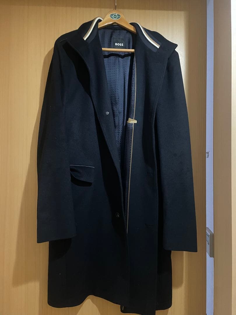 BOSS ネイビー チェスターコート