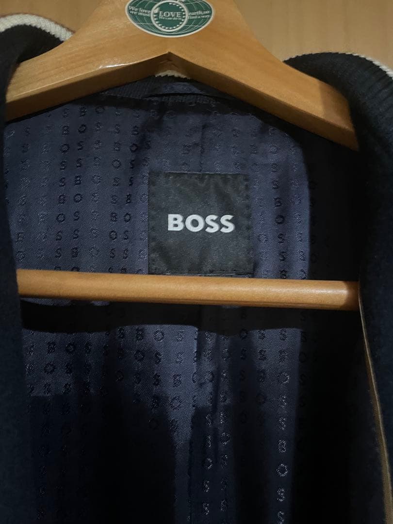 BOSS ネイビー チェスターコート