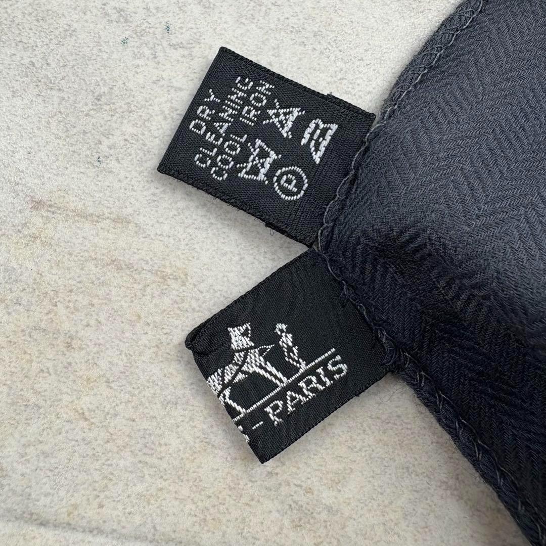 極美品☆ HERMES ブランケット カレジュアン カシミヤ　Hロゴ エルメス