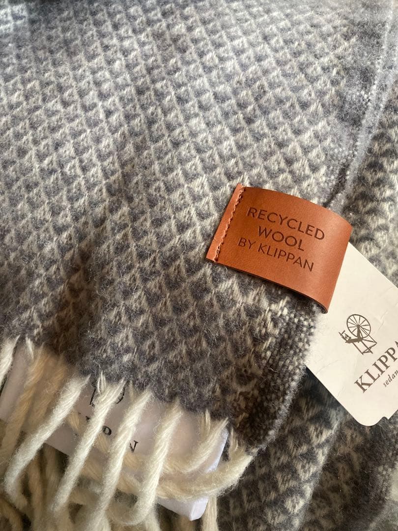 【美品】KLIPPAN/クリッパンリサイクルメリノウールスロー　ヴァレー