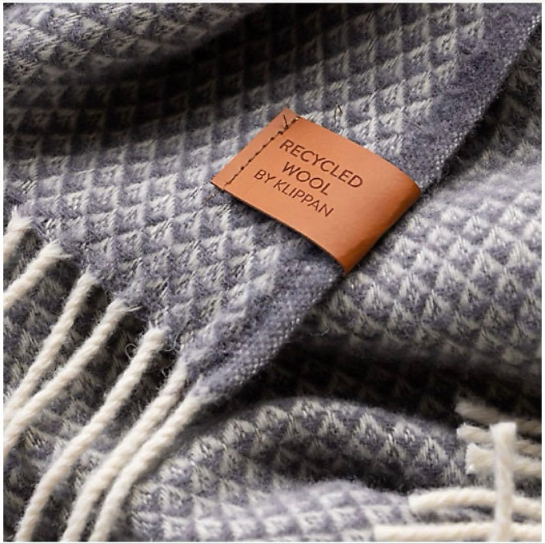 【美品】KLIPPAN/クリッパンリサイクルメリノウールスロー　ヴァレー