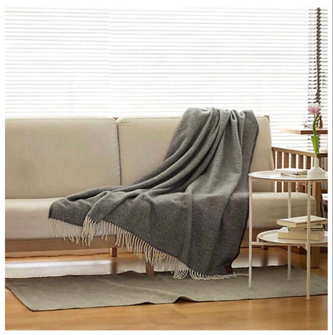 【美品】KLIPPAN/クリッパンリサイクルメリノウールスロー　ヴァレー