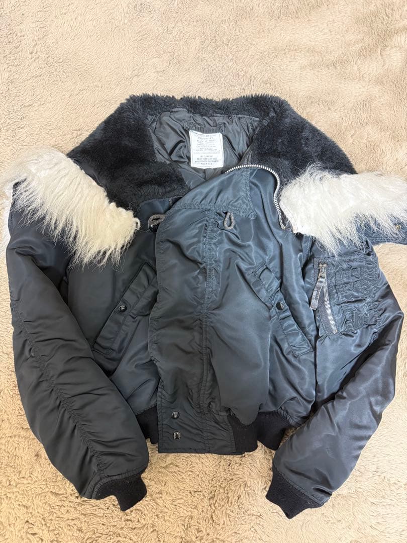 USA製 80s ALPHA N2B 黒 ブラック L ideal