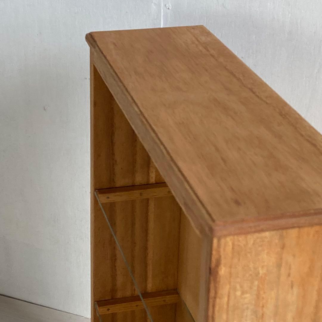 古い木製 オープンラック 3段 木製棚 陳列棚