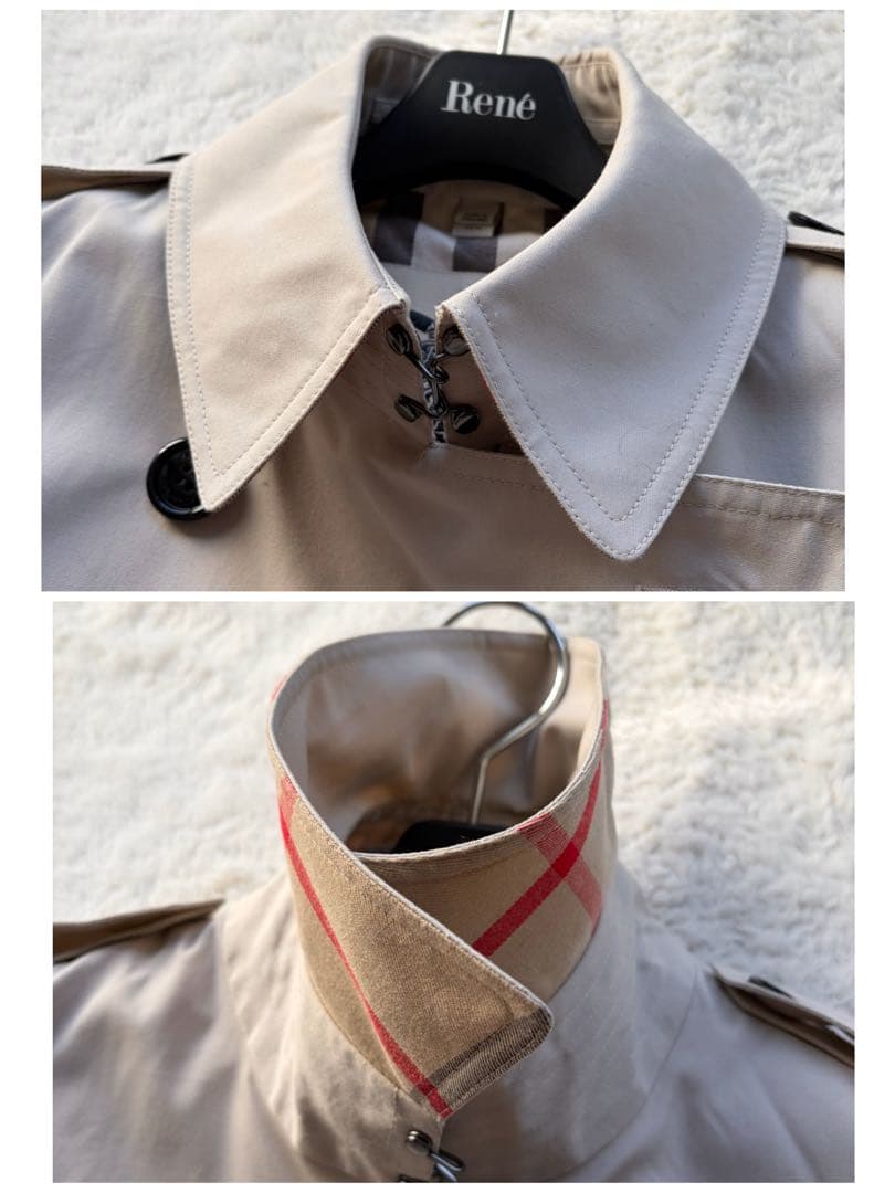 【極美品】バーバリー トレンチコート メガノバチェック ベージュ XL 現行品