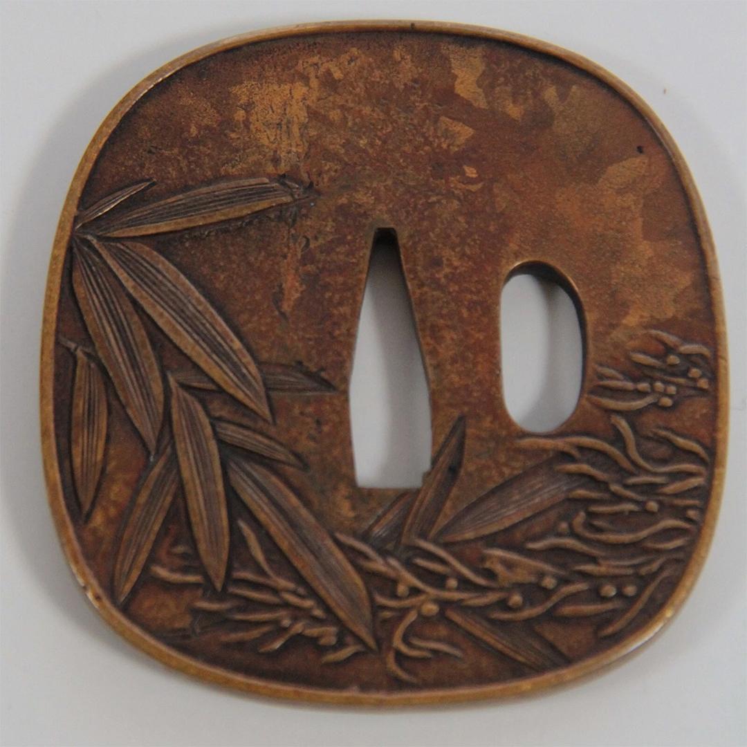 伊勢海老 鐔　刀鍔 日本刀 装具 刀装飾 つば 武具 ツバ