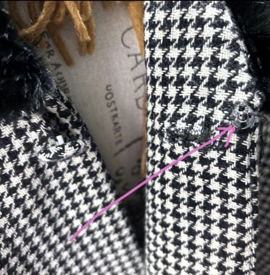 う*ら様 ナカノヒロミチ　着物コート ケープ マント 和装付きポンチョ千鳥格子フ