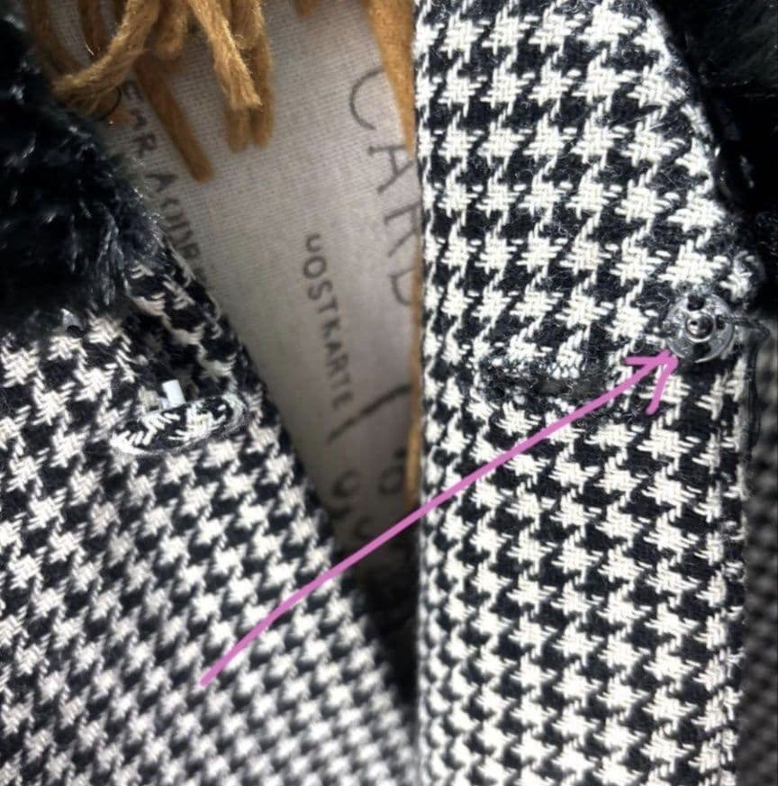 う*ら様 ナカノヒロミチ　着物コート ケープ マント 和装付きポンチョ千鳥格子フ