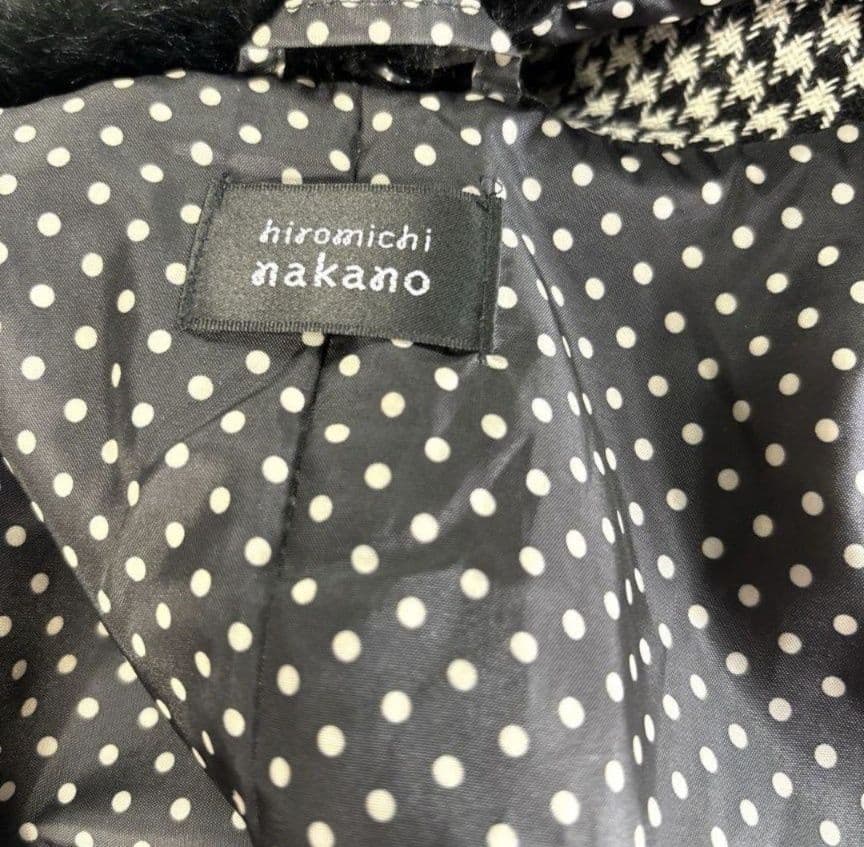 う*ら様 ナカノヒロミチ　着物コート ケープ マント 和装付きポンチョ千鳥格子フ