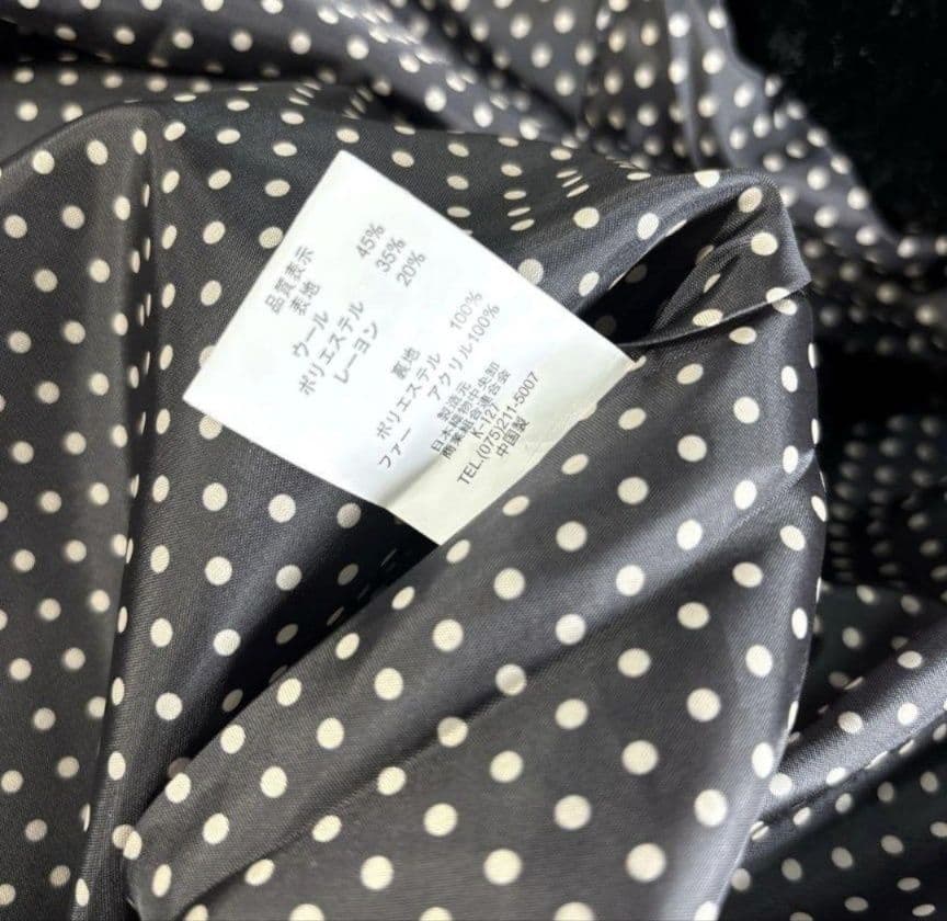 う*ら様 ナカノヒロミチ　着物コート ケープ マント 和装付きポンチョ千鳥格子フ