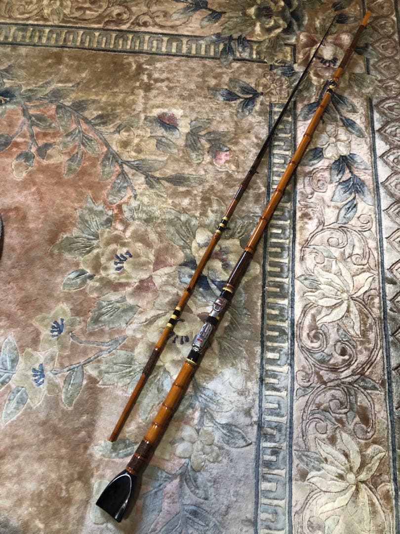 竿師作 6.3尺　カワハギ　和竿 竹竿　リールシートチタン製　美品