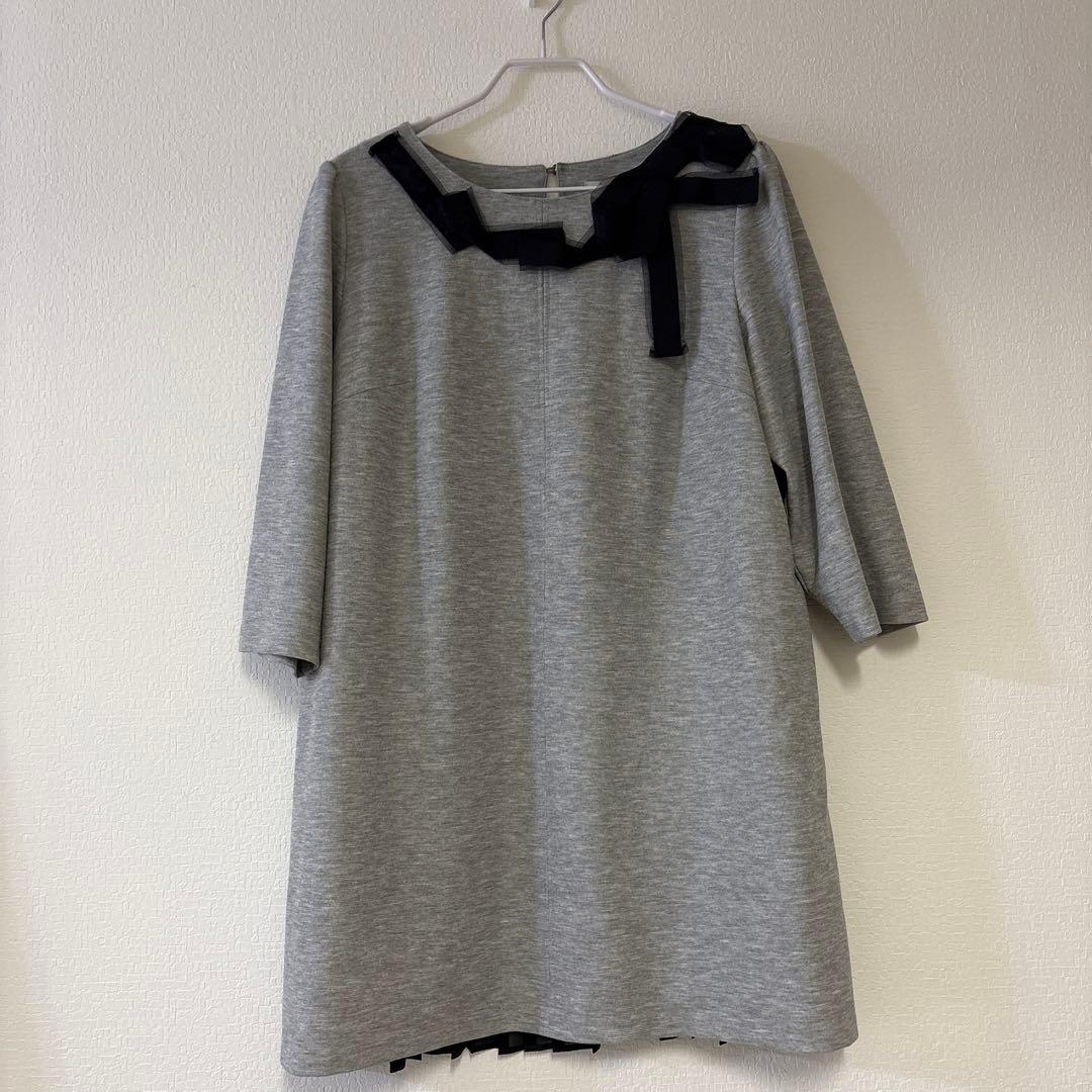 Rose Tiara ローズティアラ 異素材シフォンプリーツチュニック46