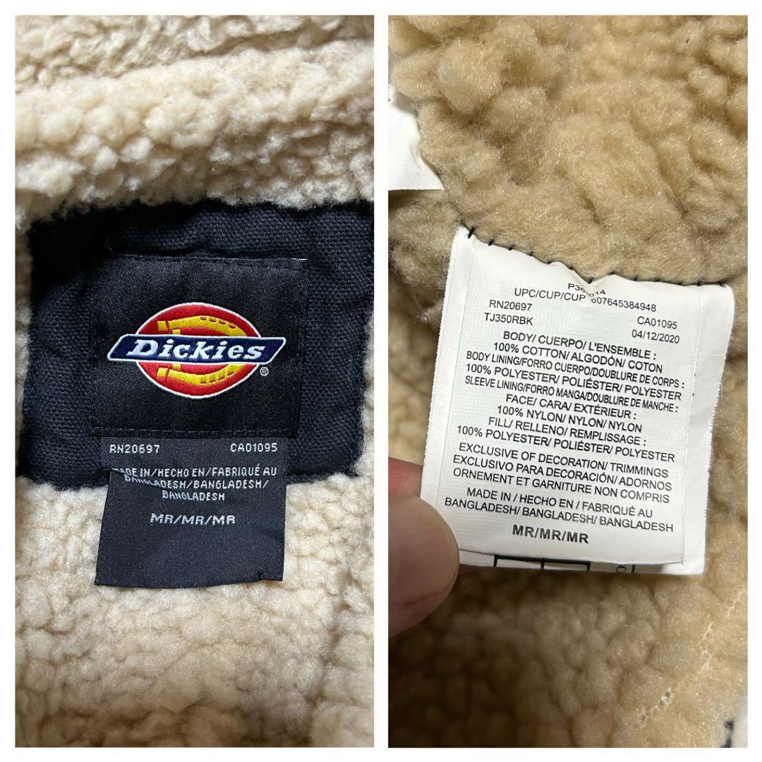 Dickes ダック地 裏地ボア フード カバーオール ジャケット 黒 M
