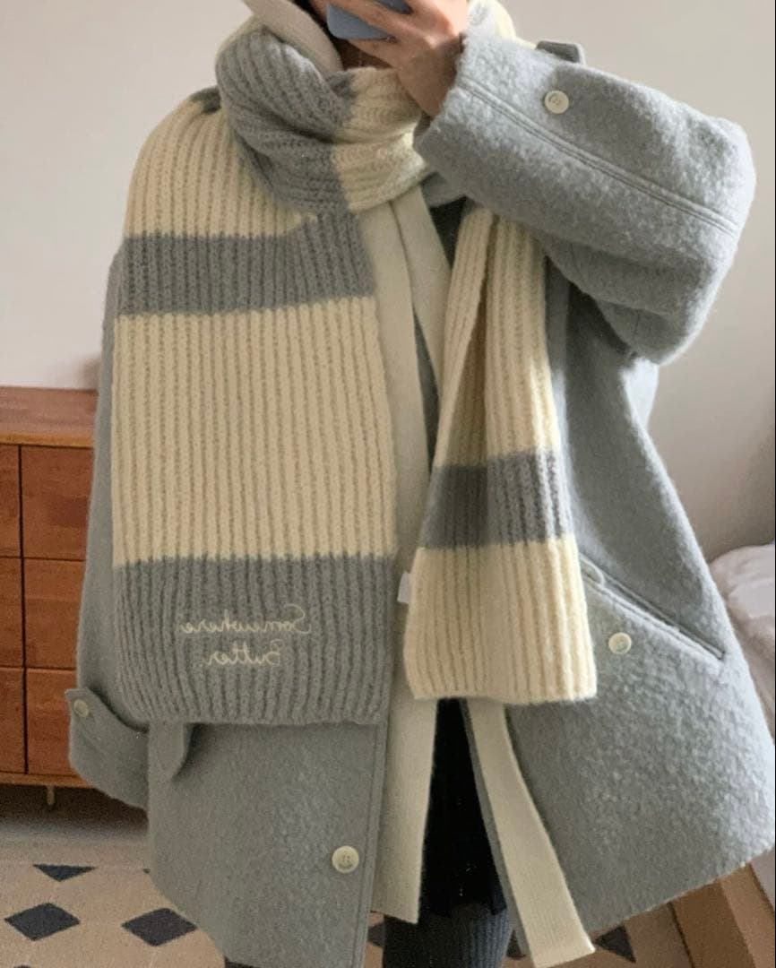 TANNAT 韓国 ブークレ ハーフコート