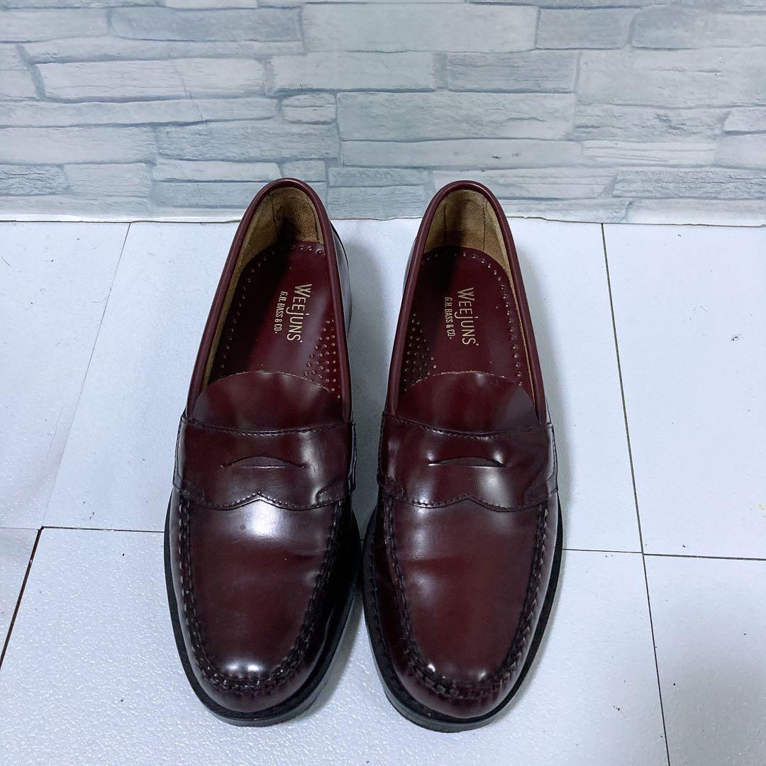 G.H.BASS ローファー LOGAN 革靴 本革 バーガンディ 25 7