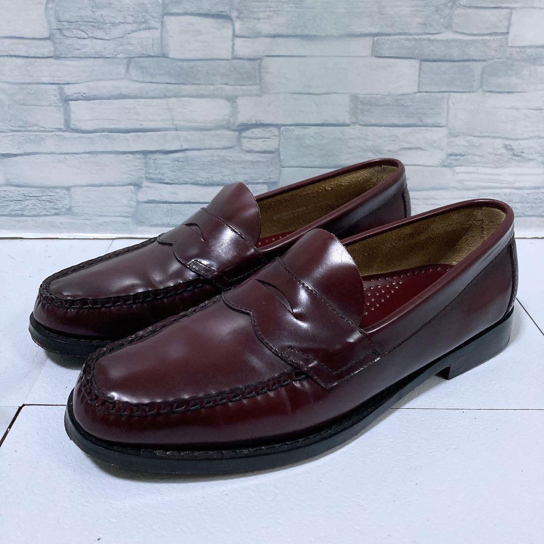 G.H.BASS ローファー LOGAN 革靴 本革 バーガンディ 25 7