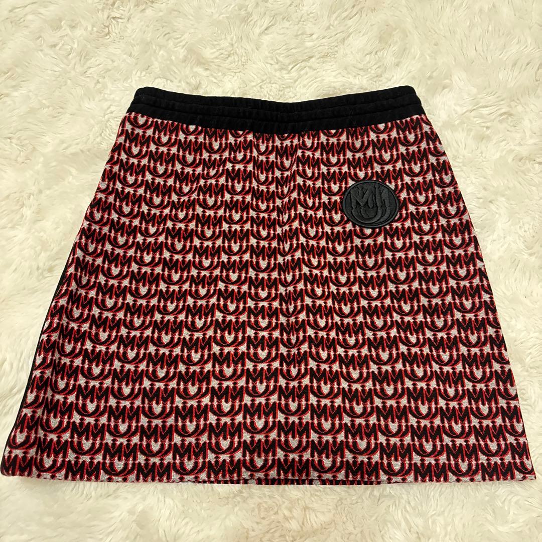極美品♡ミュウミュウ miumiu ロゴ ワンポイント ジャージスカート 赤