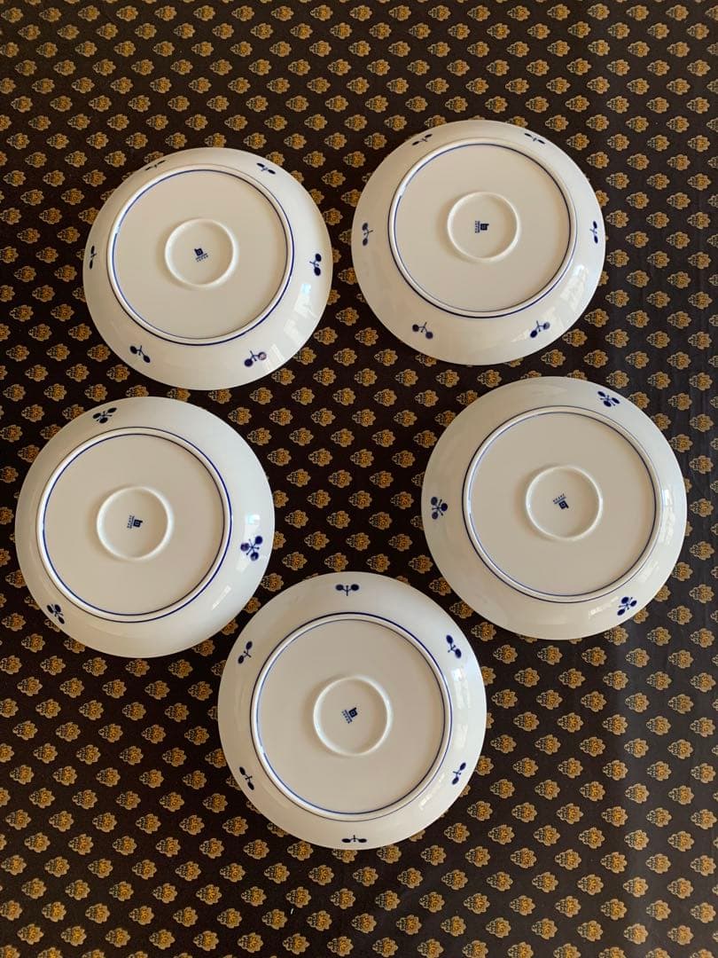 白山陶器ブルーム プレートＭ　5枚セット