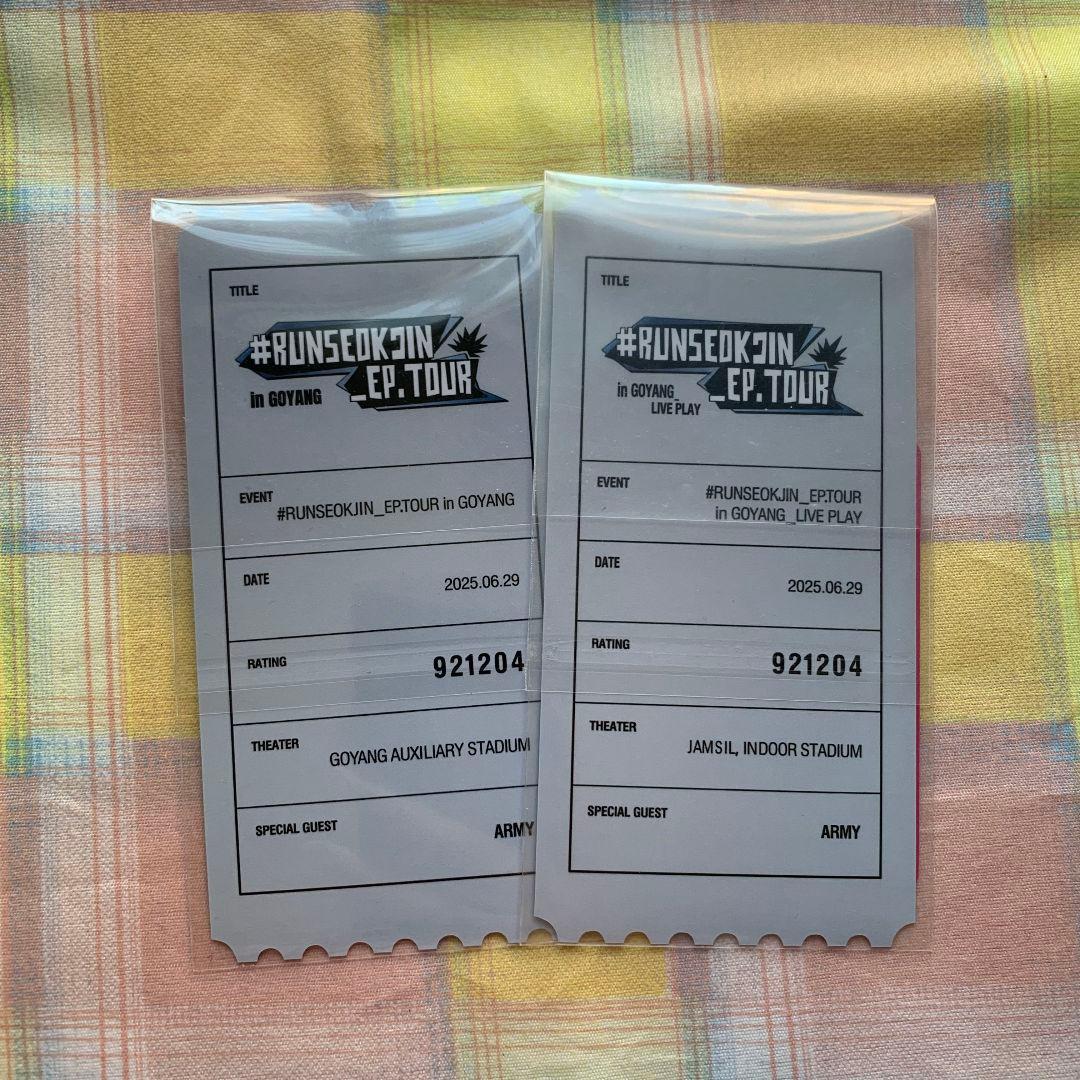 ジンRUNSEOKJIN_EP.TOUR in GOYANG 6/29トレカ2枚