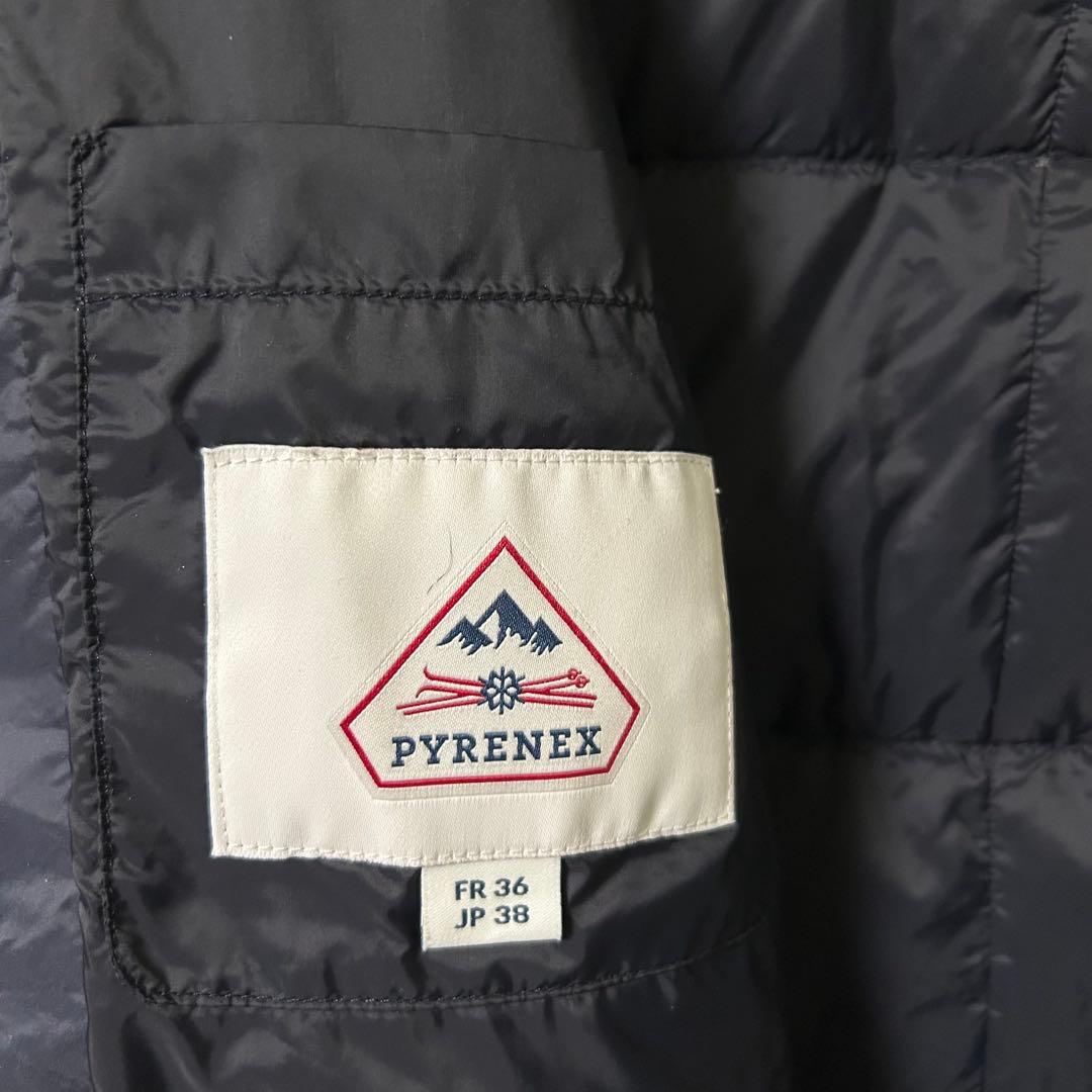 『美品』Pyrenex MALDETA 2 ダウンコート38 ノーカラーダウン
