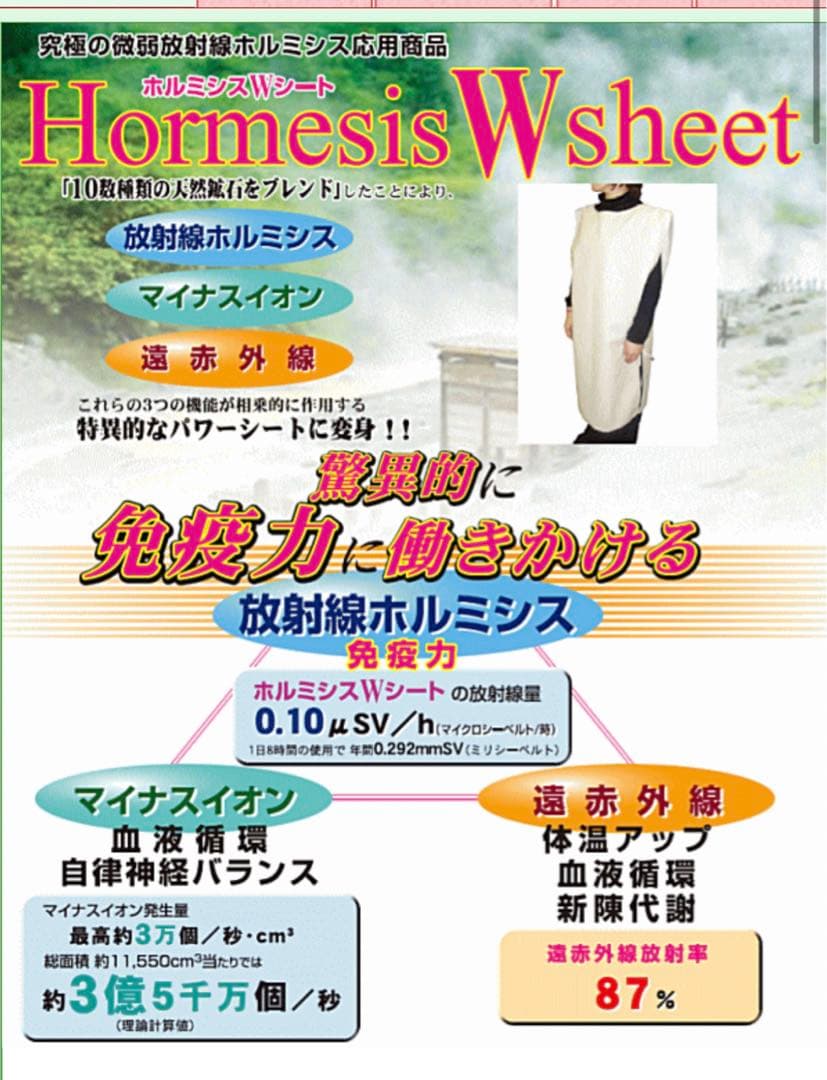 ホルミシスWシート　遠赤外線　温熱器ヒートテックプロ