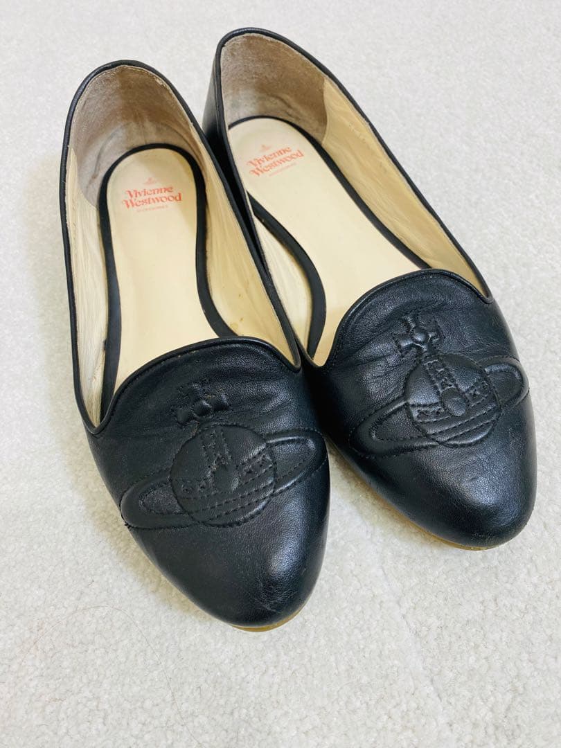 Vivienne Westwood オーブ刺繍 フラットシューズ 39サイズ